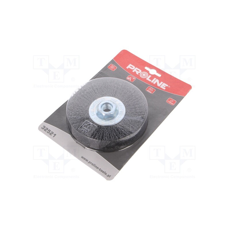 1 pcs x PROLINE - 32521 - Wheel brush, 115mm, Mounting: M14