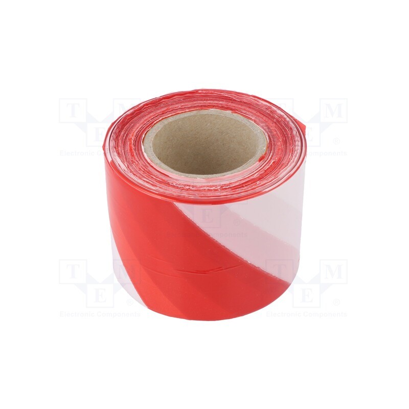 1 pcs x MEDID - 39/4 - Tape: warning, white-red, L: 200m, W: 70mm, Thk: 0.03mm