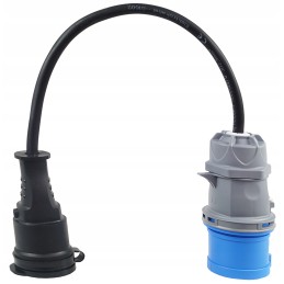 Adapter, CEE plug, 230v socket, IP44 adapter