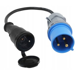 Adapter, CEE plug, 230v socket, IP44 adapter