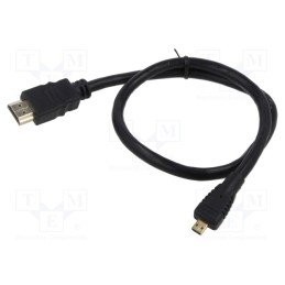 1 pcs x SAVIO - SAVKABELCL-149 - Cable, HDMI 1.4, HDMI plug,micro HDMI plug, Len: 0.5m, black