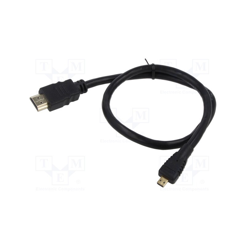 1 pcs x SAVIO - SAVKABELCL-149 - Cable, HDMI 1.4, HDMI plug,micro HDMI plug, Len: 0.5m, black