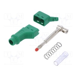 1 pcs x STu00c4UBLI - 66.9328-25 - Plug, 4mm banana, 32A, 600V, green, 2.5mm2, on cable