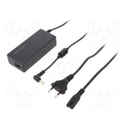 1 pcs x QOLTEC - 50016 - Power supply: switched-mode, 19VDC, 3.42A, Out: 5,5/2,5, 65W