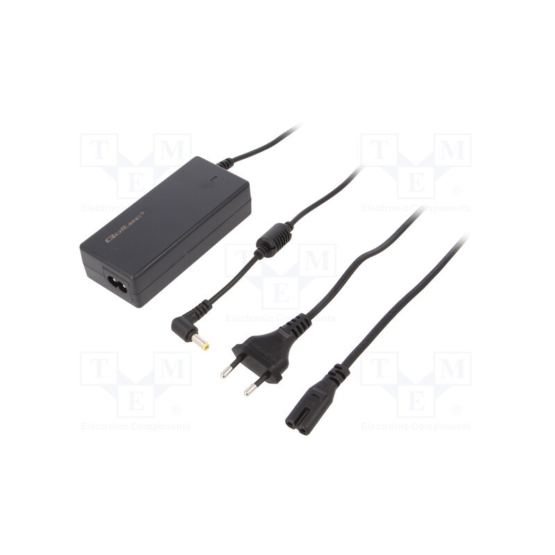 1 pcs x QOLTEC - 50016 - Power supply: switched-mode, 19VDC, 3.42A, Out: 5,5/2,5, 65W