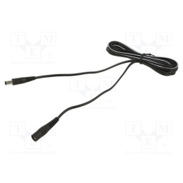 1 pcs x WEST POL - P21-C21-T050-200BK - Cable, 2x0.5mm2, DC 5,5/2,1 plug,DC 5,5/2,1 socket, straight