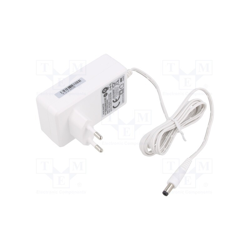 1 pcs x POS - POSC12300A-H-2555-WH - Power supply: switched-mode, plug, 12VDC, 3A, 36W, Plug: EU, 87.41%