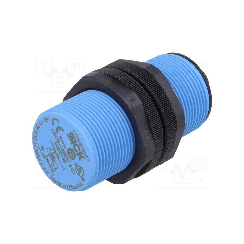 1 pcs x SICK - CM30-16BPP-EC1 - Sensor: capacitive, Range: 3÷16mm, OUT: PNP / NO + NC, Housing: M30