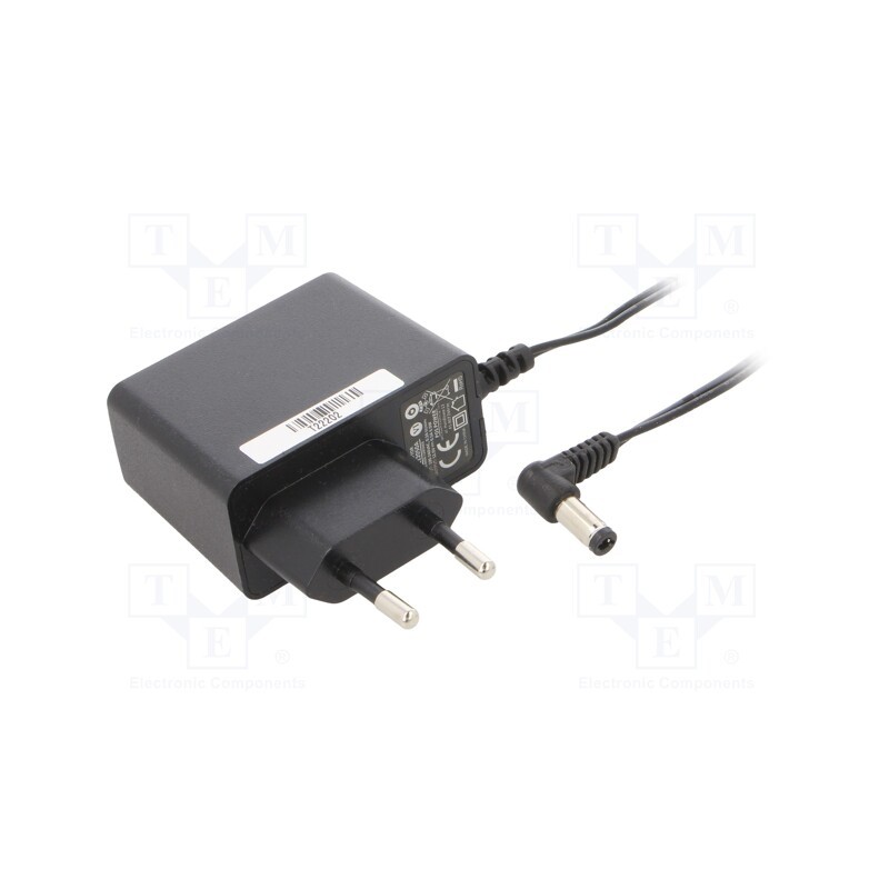 1 pcs x POS - POSC12050A-2555L - Power supply: switched-mode, plug, 12VDC, 0.5A, 6W, Plug: EU, 78.88%