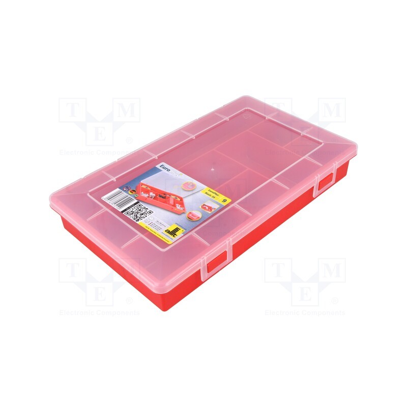1 pcs x ALLIT AG - 457210 - Container: collective, with partitions, polypropylene, red