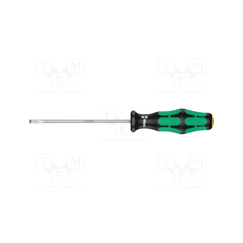 1 pcs x WERA - 5008015001 - Screwdriver, slot, 3,5x0,6mm, Blade length: 100mm