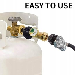 Gas pressure gauge with type 1 connector