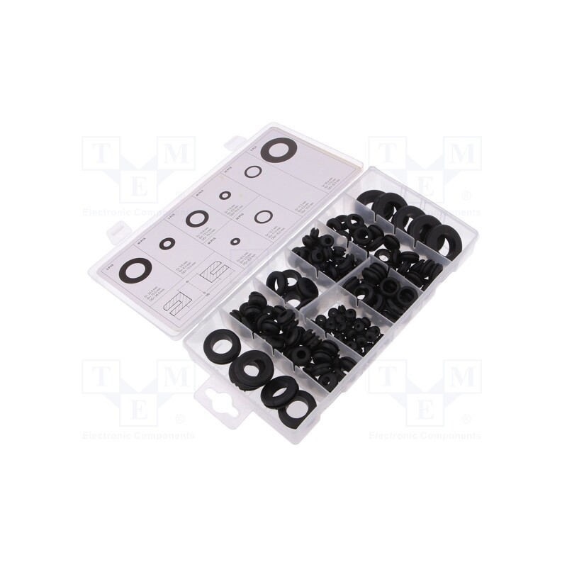 1 set x YATO - YT-06878 - Kit: grommets, rubber, 180pcs.