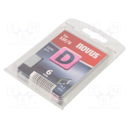 1 pcg x NOVUS - 042-0374 - Staples, Width: 11.3mm, L: 6mm, 1200pcs, TYP D 53F