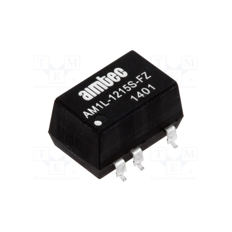 1 pcs x AIMTEC - AM1L-1215S-FZ - Converter: DC/DC, 1W, Uin: 10.8÷13.2V, Uout: 15VDC, Iout: 67mA, SMD