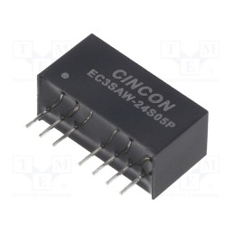 1 pcs x CINCON - EC3SAW-24S05P - Converter: DC/DC, 3W, Uin: 9÷36V, Uout: 5VDC, Iout: 0÷600mA, SIP8