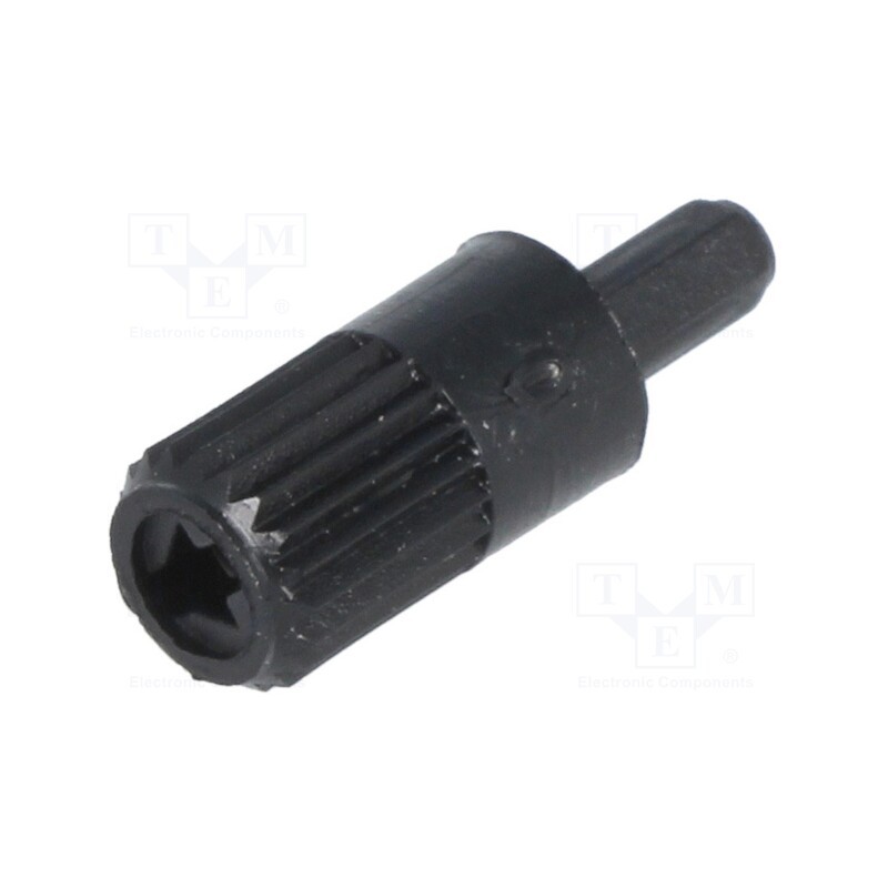10 pcs x ACP - CA9MA 9005 BLACK - Knob, shaft knob, black, 10mm, for mounting potentiometers, CA9M