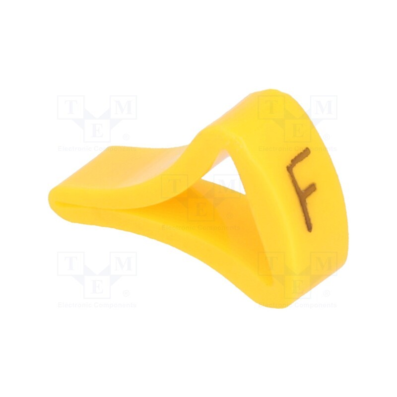 1 pcg x KURANT - MZ-3/F -AS - Markers, Marking: F, 6÷10.5mm, H: 16mm, A: 10mm, -30÷100°C, leaded