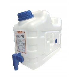 Bank container for drinking water, 10 liters certified, with a tap