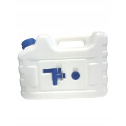 Bank container for drinking water, 10 liters certified, with a tap
