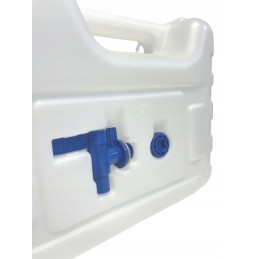 Bank container for drinking water, 10 liters certified, with a tap