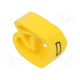 1 pcg x PARTEX - PA-30006AV40.D - Markers, Marking: D, 8÷16mm, PVC, yellow, -30÷60°C, leaded, PA-3