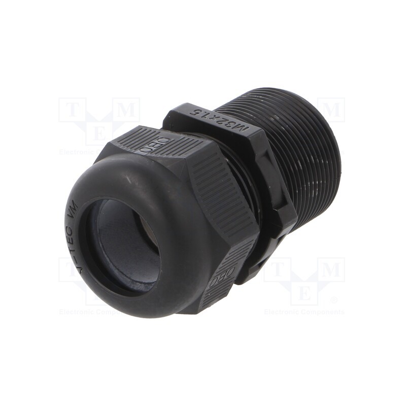 1 pcs x OBO BETTERMANN - V-TEC VM LL32 SW - Cable gland, with long thread, M32, 1.5, IP68, polyamide, black