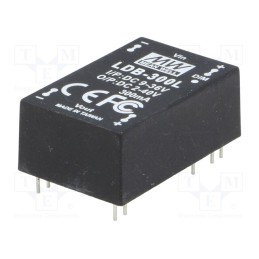 1 pcs x MEAN WELL - LDB-300L - Converter: DC/DC, 12W, Uin: 9÷36V, Uout: 2÷40VDC, Iin: 530mA, THT