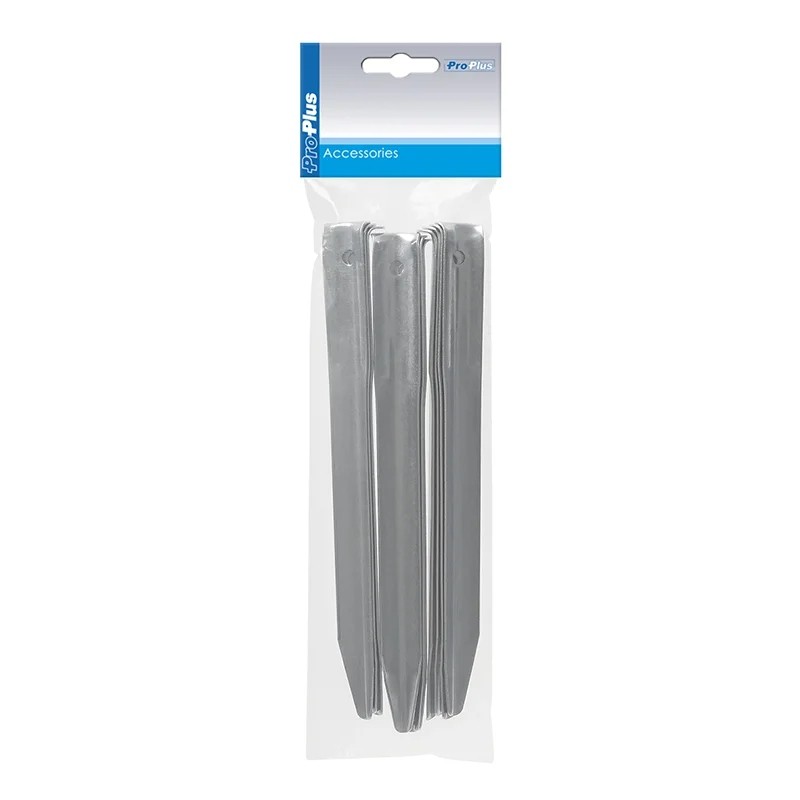 Tent peg pins, 22 cm, half-round