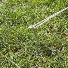 Tent peg pins, 22 cm, half-round