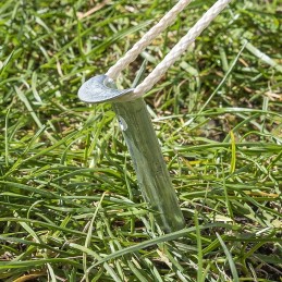Tent peg pins, 22 cm, half-round