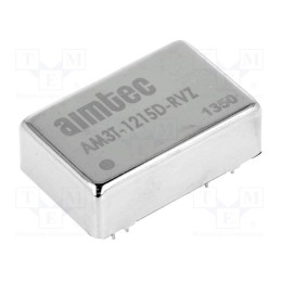 1 pcs x AIMTEC - AM3T-1215D-RVZ - Converter: DC/DC, 3W, Uin: 9÷18V, Uout: 15VDC, Uout2: -15VDC, DIP24