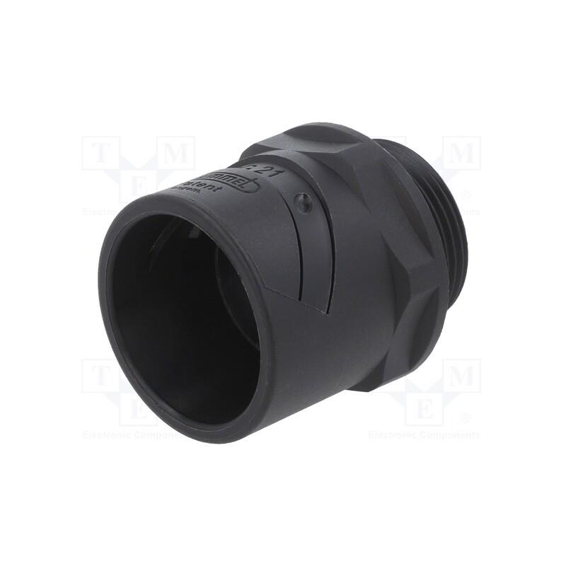 1 pcs x HUMMEL - 1.511.2101.14 - Straight terminal connector, Thread: PG,outside, polyamide, 35mm