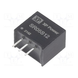 1 pcs x XP POWER - SR05S12 - Converter: DC/DC, Uin: 15÷34V, Uout: 12VDC, Iout: 500mA, SIP3, 330kHz