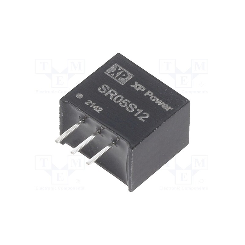 1 pcs x XP POWER - SR05S12 - Converter: DC/DC, Uin: 15÷34V, Uout: 12VDC, Iout: 500mA, SIP3, 330kHz