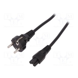 1 pcs x DIGITUS - AK-440103-018-S - Cable, CEE 7/7 (E/F) plug,IEC C5 female, 1.8m, black, 10A, 250V