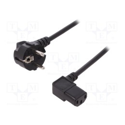 1 pcs x DIGITUS - AK-440102-018-S - Cable, CEE 7/7 (E/F) plug angled,IEC C13 female 90°, 1.8m, 10A