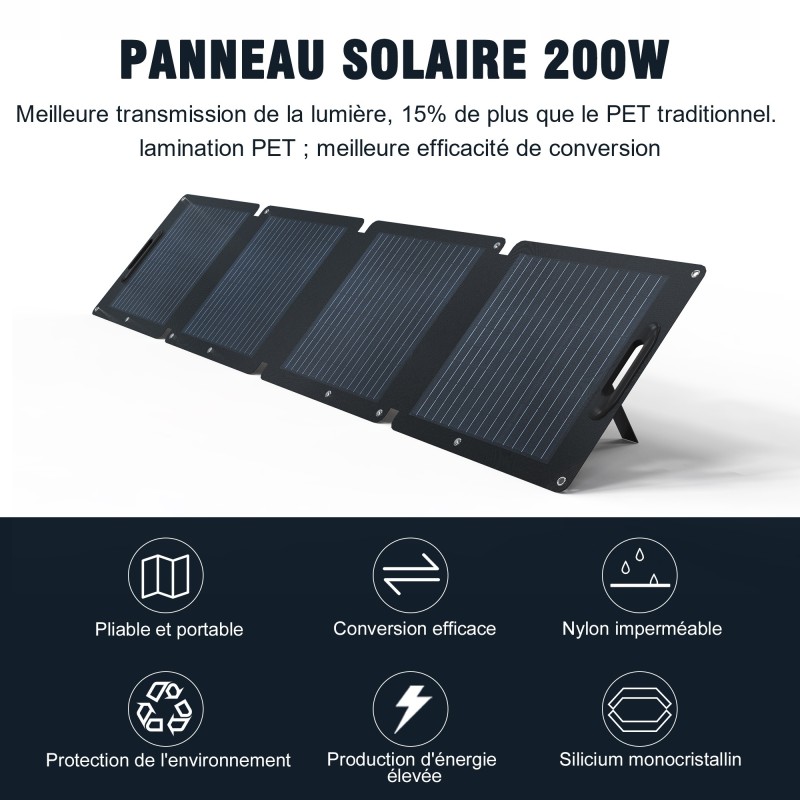 200w foldable solar panel
