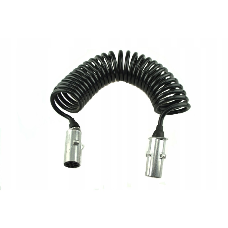 Spiral cable, plug n metal