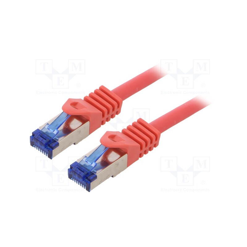 1 pcs x LOGILINK - C6A024S - Patch cord, S/FTP, 6a, stranded, Cu, LSZH, red, 0.5m, 26AWG, -20÷75°C
