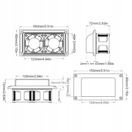 RV exhaust fan black