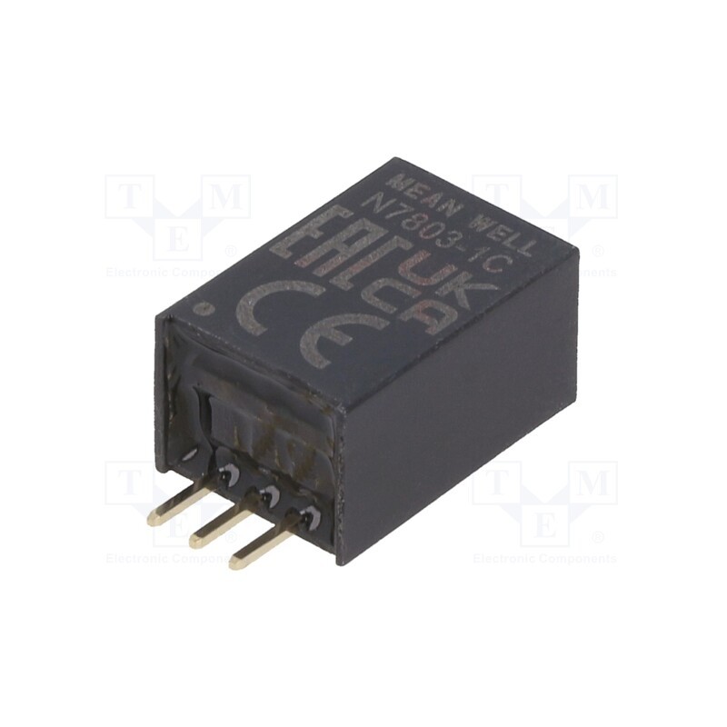 1 pcs x MEAN WELL - N7803-1C - Converter: DC/DC, Uin: 6÷36V, Uout: 3.3VDC, Iout: 0÷1000mA, SMD, THT