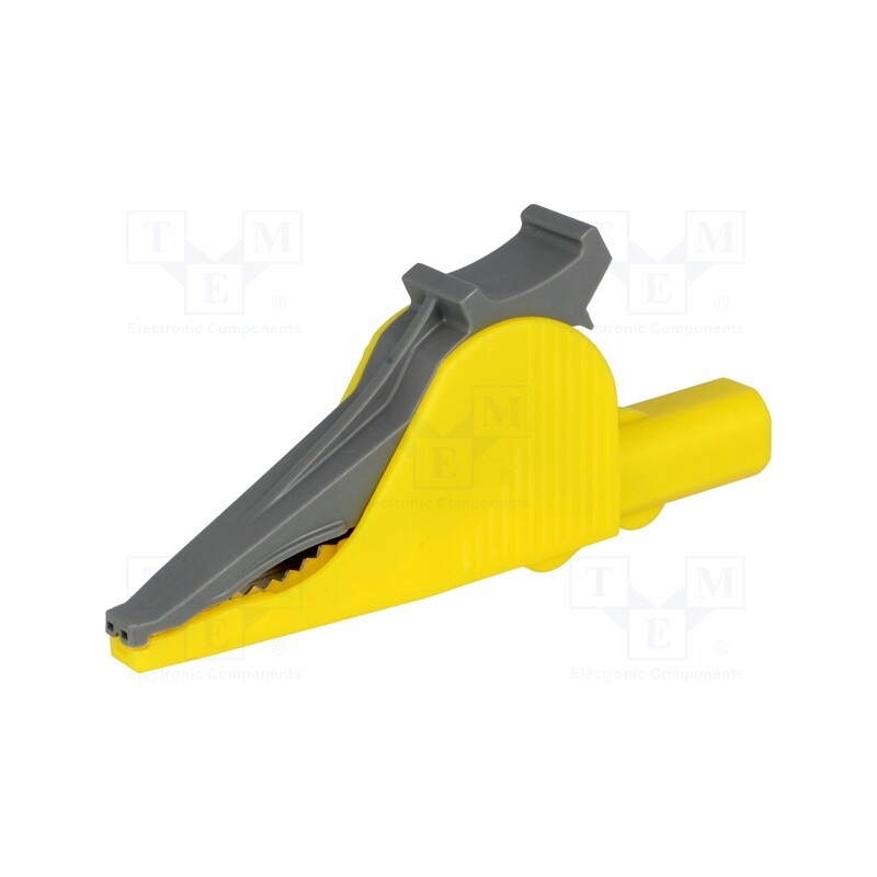 1 pcs x ELECTRO-PJP - 5066-IEC-GE - Crocodile clip, 36A, 1kVDC, yellow, Grip capac: max.41mm