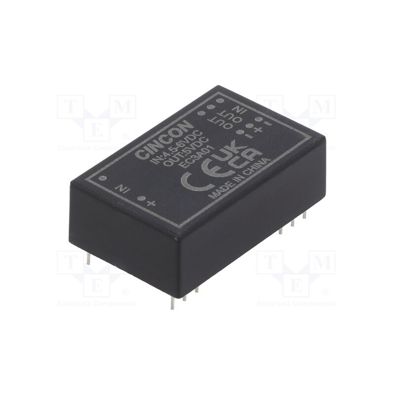 1 pcs x CINCON - EC3A01 - Converter: DC/DC, 3W, Uin: 4.5÷6V, Uout: 5VDC, Iout: 600mA, DIP24