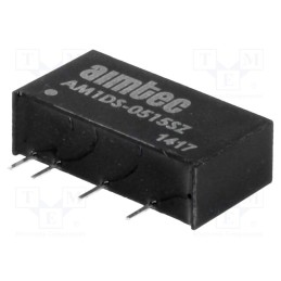 1 pcs x AIMTEC - AM1DS-0515SZ - Converter: DC/DC, 1W, Uin: 4.5÷5.5V, Uout: 15VDC, Iout: 67mA, SIP7