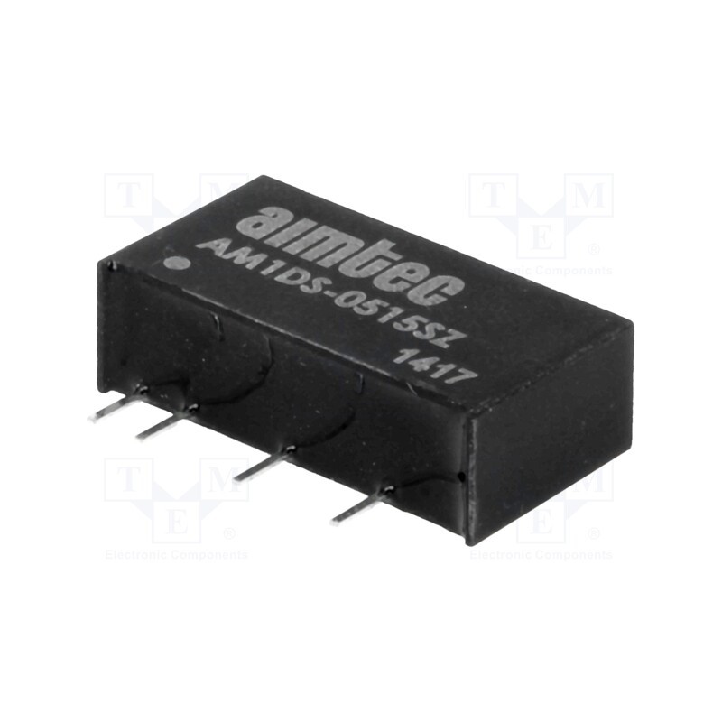 1 pcs x AIMTEC - AM1DS-0515SZ - Converter: DC/DC, 1W, Uin: 4.5÷5.5V, Uout: 15VDC, Iout: 67mA, SIP7