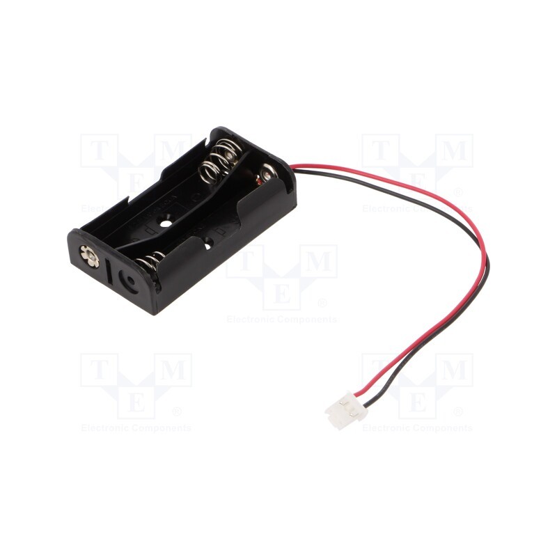 1 pcs x KEYSTONE - 2463CN - Holder, AA,R6, Batt.no: 2, 3pin,leads 150mm,terminal