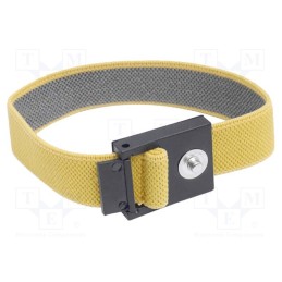 1 pcs x BERNSTEIN - 9-341-1 - Wristband, ESD, yellow, press stud male 4mm