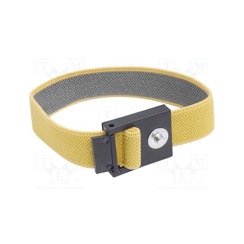 1 pcs x BERNSTEIN - 9-341-1 - Wristband, ESD, yellow, press stud male 4mm