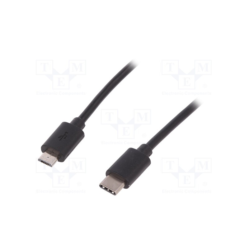 1 pcs x DIGITUS - AK-300137-018-S - Cable, USB 3.0, USB B micro plug,USB C plug, nickel plated, 1.8m